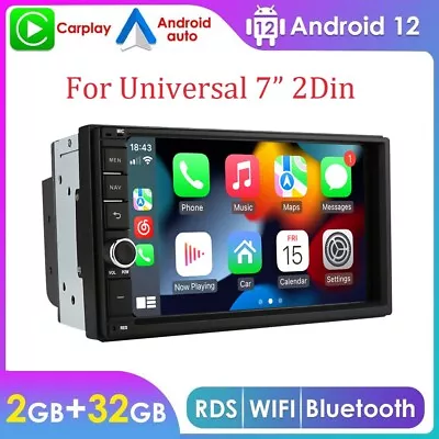 Double 2 Din Android 12 7  Touch Screen 2+32GB Car Stereo Radio CarPlay GPS Navi • $92.71