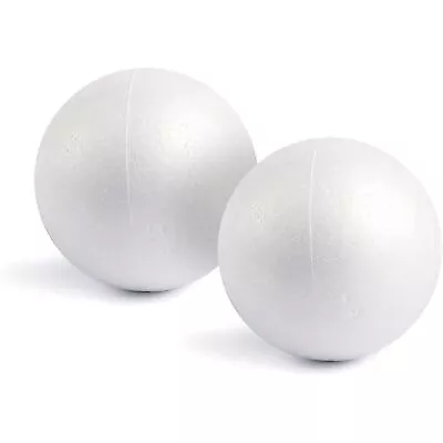 2 Pack Foam Balls For Crafts 6-Inch Round White Spheres For DIY Projects • $15.99