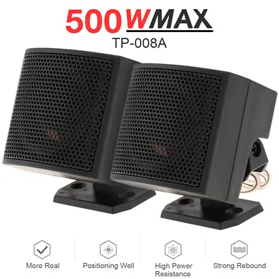2Pcs Car Loudspeaker Car Audio 500W High-End Voice Box Tweeter Loud Speaker New • £9.58