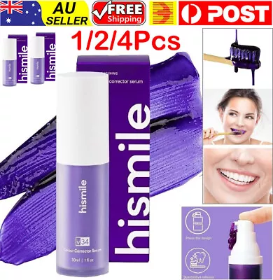 1/4Pcs Hi-smile V 34 Colour Corrector Tooth Stain Removal Purple Teeth Whitening • $20.59