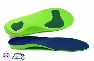 Orthotic Insoles For Arch Support Plantar Fasciitis Flat Feet Back & Heel Pain • £5.95