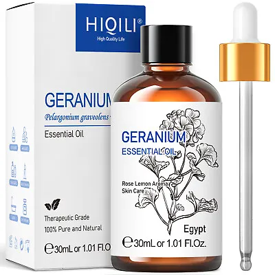 HIQILI 30ml Geranium Essential Oil Pure Natural Aromatherapy Candle Soap Skin • $7.99