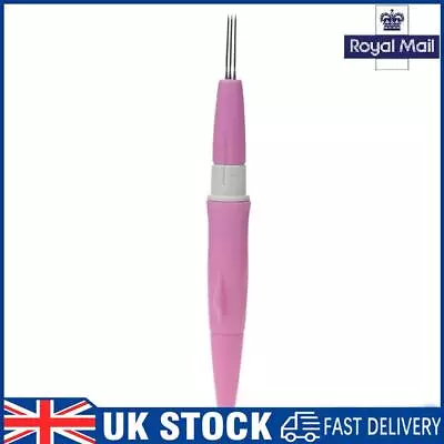 Needle Felting Handle Holder With 3 Needles Wool Embroidery DIY Tool(Pink) • £6.39