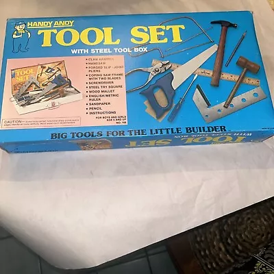 Handy Andy Tool Set Vintage W/original Box Steel Tool Box • $45