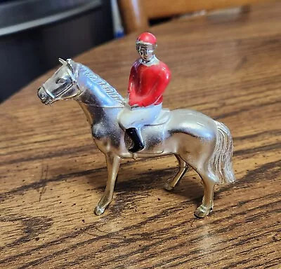 Vintage Pot Metal Jockey On Horse Made In Japan Figurine • $25