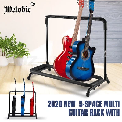 $49.95 • Buy Melodic Metal 5 Guitars Guitar Rack Stand Tidy Guitar Display Storage Black
