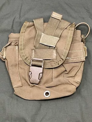 USMC 1 QT MOLLE Coyote Brown Canteen Cover Carrier Pouch 8465-01-532-2303 Used • $11.85