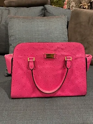 Michael Kors Ostrich Pink Fuchsia Hand Bag • $250