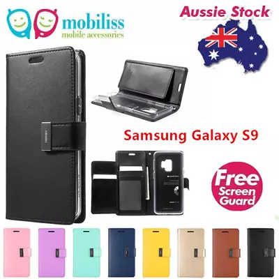 Korean Mercury Rich Diary Double Wallet Case Cover For Samsung Galaxy S9 SM-G960 • $24.95