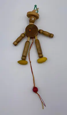 Vintage 7  Wooden Puppet Pull String Toy Japan • $26.40