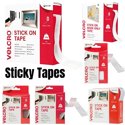 VELCRO Brand Stick On White Tape Hook And Loop Tape Self Adhesive Fastener Roll • £64.95