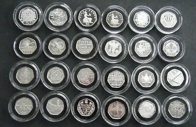 Fifty Pence Coins 50p 1992 To 2024 Royal Mint Silver Proof - Choose Your Year • £14.99