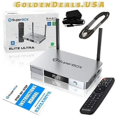 SuperBox Elite Ultra TV Box Media Player With NEWLY UPDATED Voice Command Remote • $399