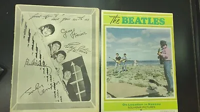 Vintage Beatles Lot - 1964 Songbook Fan Club & 1965 Souvenir Picture Book Nassua • $29.95