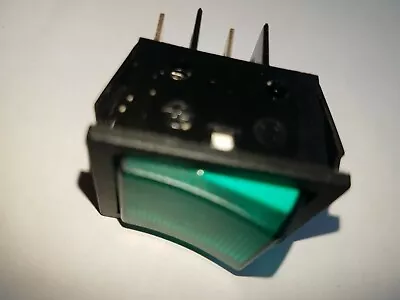 £2.95 • Buy Rocker Switch 16A 240V, 20A 125V Green ON-OFF Double Pole 4 Pin  ILLUMINATED 