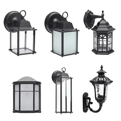 £16.95 • Buy Traditional Metal Wall Lamp Outdoor Garden Lantern Sconce Light Hallway Lighting