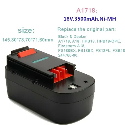 £16.05 • Buy 3500mAh Ni-MH Battery For Black & Decker 12V(A12 A1712 A12-XJ) ,18V (A18 A1718)