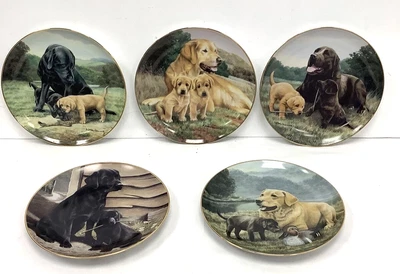 £17.99 • Buy Nigel Hemming Franklin Mint Heirloom X 5 8  Labrador Plates Limited - EXX P7