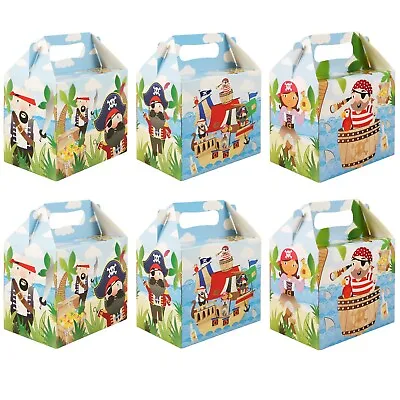 Kids Birthday Party Card Box Favour Lunch Treat Gift Filler Loot Boxes PIRATES • £3.49