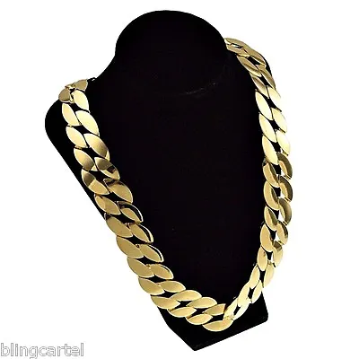 Hip Hop Chain Thick 25MM Cuban Link Gold Plated Huge Big Men's Necklace 24  Inch • $39.95