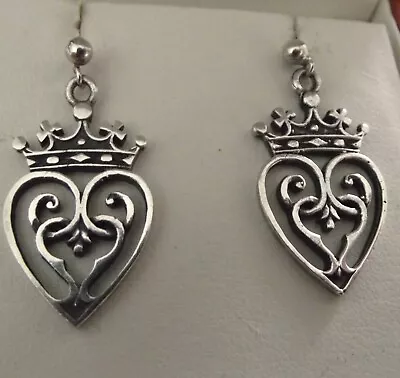 £65 • Buy Scottish IONA  Stg Silver Luckenbooth Dangle Earrings Edinburgh - John Hart