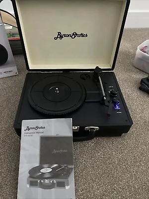 Byronstatics Vinyl Record Player 3-Speed Turntable Bluetooth • £32