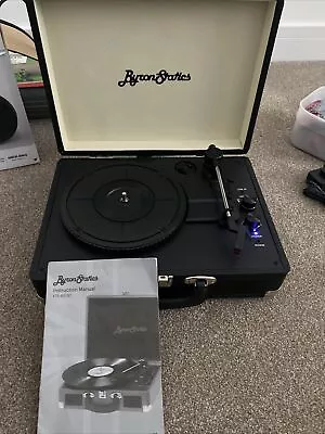 Byronstatics Vinyl Record Player 3-Speed Turntable Bluetooth • £32