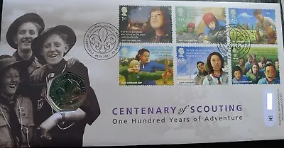 2007 Scouts 100 Years Fifty Pence 50p PNC Stamp Coin Cover • £7.99