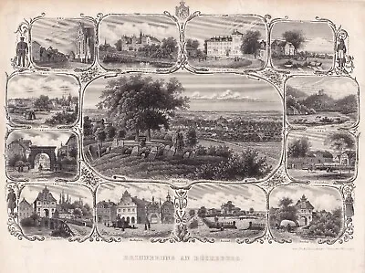   Memory Of Bückeburg   Souvenir Sheet With 13 Views From W. Pätz Um 1840/50 • $413.72