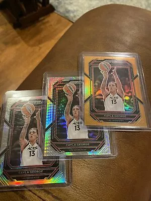 2023 Panini Prizm WNBA Cayla George Orange /99 Hyper Silver • $1