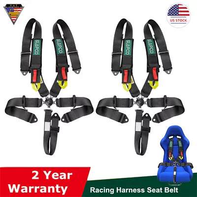 2x Racing Harness 5 Point Seat Belt Universal For ATV UTV Race Car Quick Release • $109.99