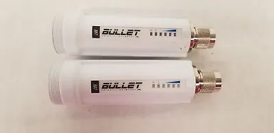 Lot Of 2 Ubiquiti Bullet M2 High Power 2.4GHz Wireless Access Point M2B TESTED • $66.49