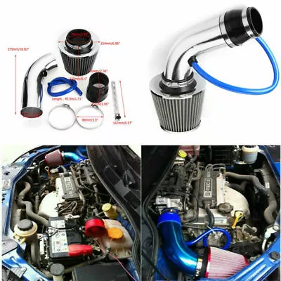 Car Cold Air Intake Filter Induction Kit Pipe Power Flow Hose System Universal • $42.99