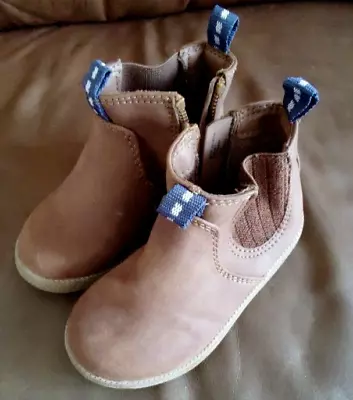 Pre Owned Cat & Jack Toddler Baby Infant Brown Faux Suede Boots Size 6 • $6.50