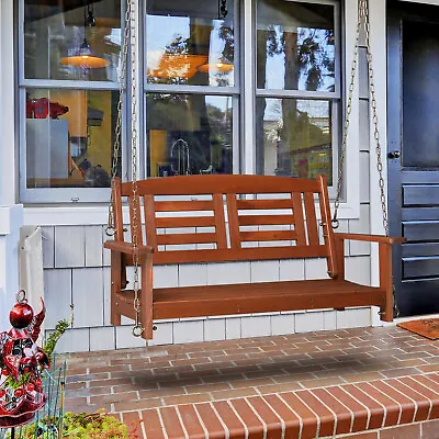 44 In Porch Swing Bench Wooden Hanging Outdoor Garden Patio Courtyard Hammock • $79.98