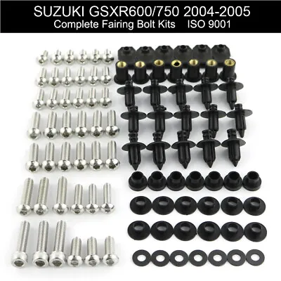 Fit For Suzuki GSXR600/750 2004-2005 Complete Fairing Bolts Kit Bodywork Screws • $27.95
