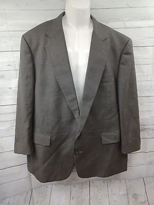 Gerald Austin Mens Blazer Windowpane Sport Coat Wool 2 Button Jacket Sz 50 Read* • $9.98