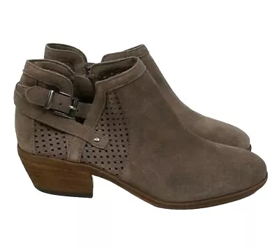 Vince Camuto Pamma Suede Buckle Block Heel Booties Size 8.5 NWOT • $44.55