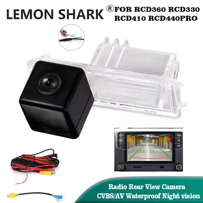 New CVBS HD Rear View Camera License Plate For RCD360 330 Radio VW Passat Golf • $32.69