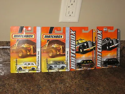 Matchbox Lot Of 4 Austin FX4 London Taxi Cab 1:63 2008 2013  • $19.99