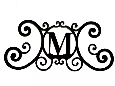 Iron Letter M Monogram Door Wall Decoration Plaque Metal Art Initial 2mm Thick • $31.34