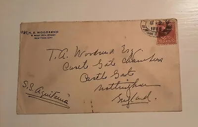 £4.50 • Buy SS Aquitania USA 1939 Envelope Carried On Board