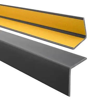 £4.09 • Buy PVC Dark Gray Edge Corner Protective Profile Trim Wall Angle Adhesive DIY 1 M