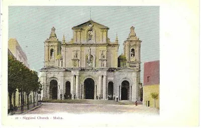 Malta - Siggieni Church -Vintage - New Postcard • £1.20
