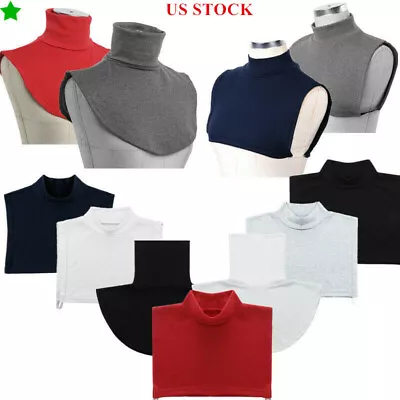 Women Faux Turtleneck Neck Dickey False Mock Blouse Half-Top Collar Neck Cover • $8.36