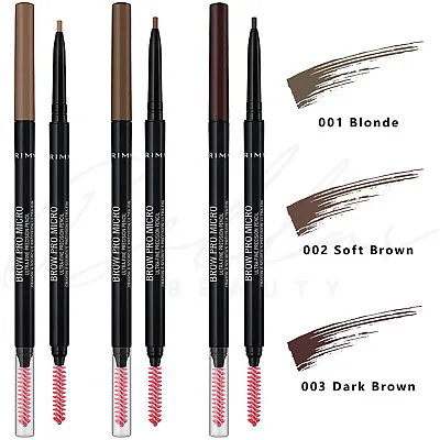 RIMMEL Brow Pro Micro Precision Waterproof Eyebrow Pencil Definer *CHOOSE SHADE* • $11.95