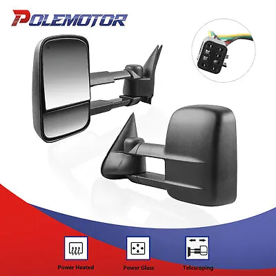 Tow Mirrors For Chevrolet Silverado GMC Sierra Yukon Power Heated Left & Right • $79.91