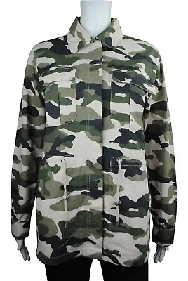 £12.99 • Buy H&M Womens Twill Utility Jacket Camouflage Pattern Khaki Plus Size 6 To 24