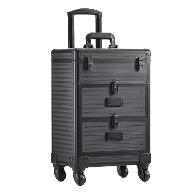 Large Makeup Trolley Case Drawer Wheel Mobile Beauty Hairdressing Vanity Case UK • £69.95