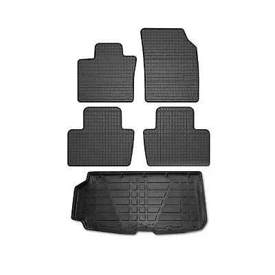 OMAC Floor Mats Cargo Liner Set For Volvo XC90 2016-2024 Black 5 Pcs • $119.90